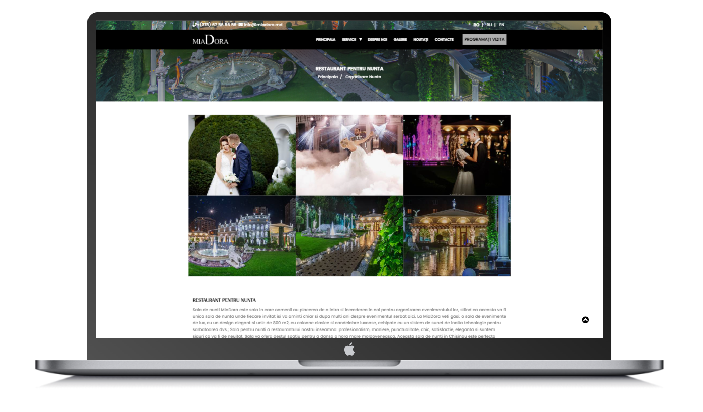 Optimizare seo pentru site de restaurant Miadora